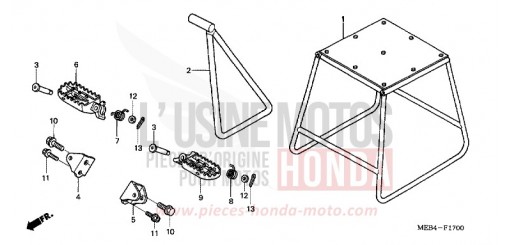 BEQUILLE/MARCHE CRF450R7 de 2007